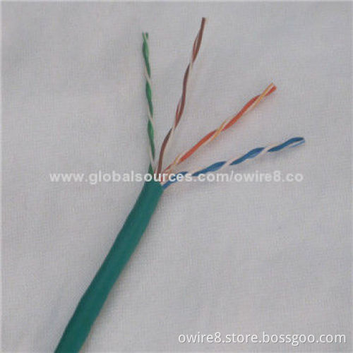 Cat5e Cable, 24AWG CCA Conductor Blue Color PVC 1,000ft, HDPE Insulator